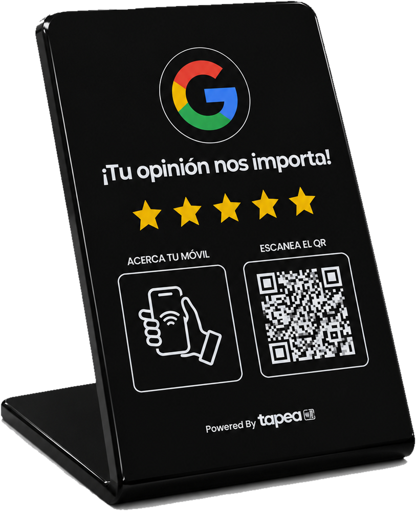 Placa NFC de Tapea en acrílico negro